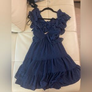 Midnight Blue Textured Dress